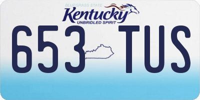 KY license plate 653TUS