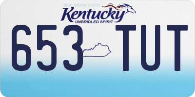 KY license plate 653TUT