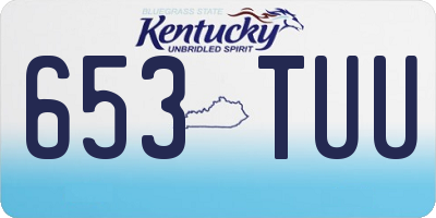 KY license plate 653TUU