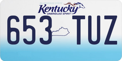 KY license plate 653TUZ