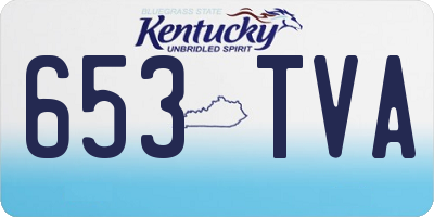KY license plate 653TVA
