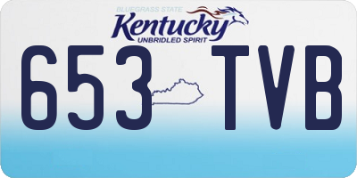 KY license plate 653TVB