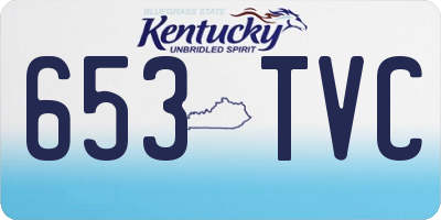 KY license plate 653TVC