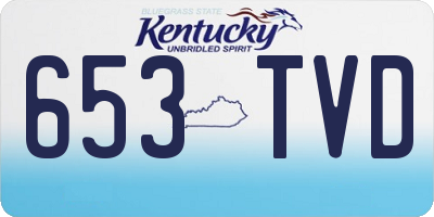 KY license plate 653TVD