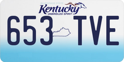 KY license plate 653TVE