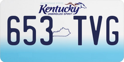 KY license plate 653TVG