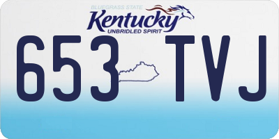KY license plate 653TVJ
