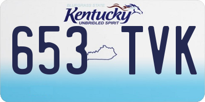 KY license plate 653TVK