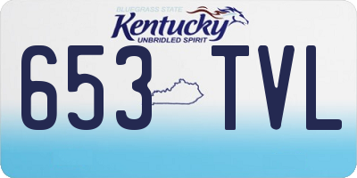 KY license plate 653TVL