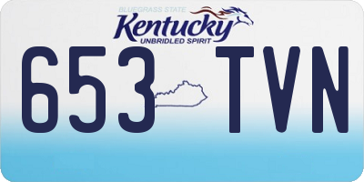KY license plate 653TVN