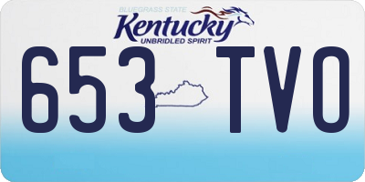 KY license plate 653TVO