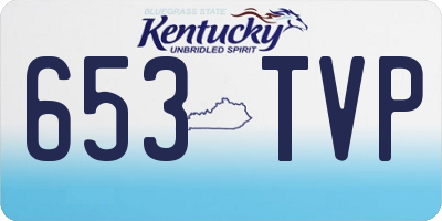 KY license plate 653TVP