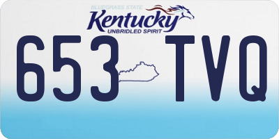 KY license plate 653TVQ