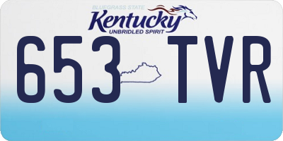 KY license plate 653TVR