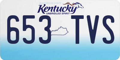 KY license plate 653TVS