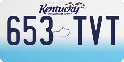 KY license plate 653TVT