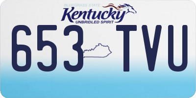 KY license plate 653TVU