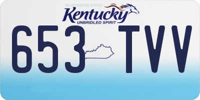 KY license plate 653TVV