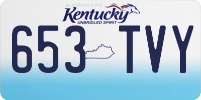 KY license plate 653TVY