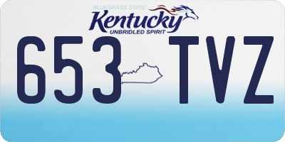 KY license plate 653TVZ