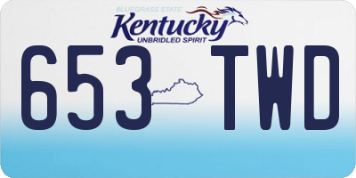 KY license plate 653TWD