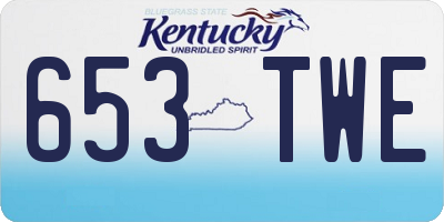 KY license plate 653TWE
