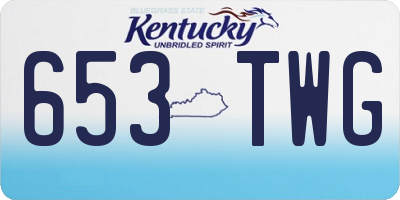 KY license plate 653TWG