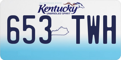KY license plate 653TWH