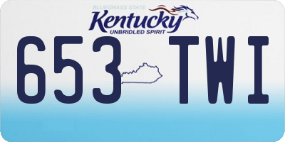 KY license plate 653TWI
