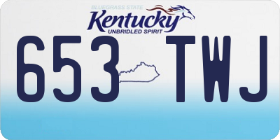 KY license plate 653TWJ