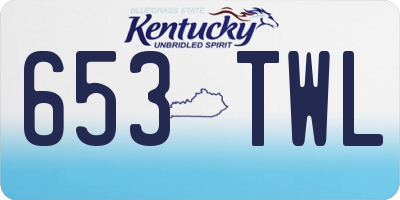 KY license plate 653TWL