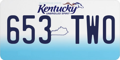 KY license plate 653TWO