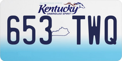 KY license plate 653TWQ