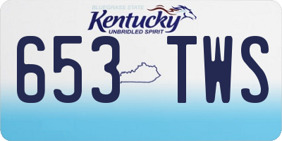 KY license plate 653TWS