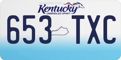 KY license plate 653TXC