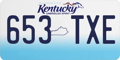 KY license plate 653TXE
