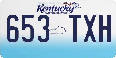 KY license plate 653TXH