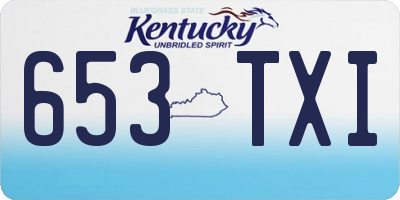 KY license plate 653TXI
