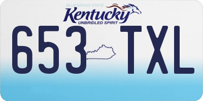 KY license plate 653TXL