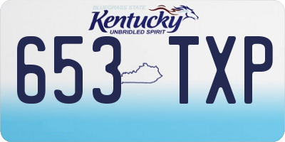 KY license plate 653TXP