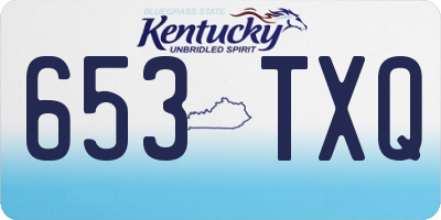 KY license plate 653TXQ