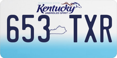 KY license plate 653TXR