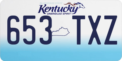 KY license plate 653TXZ