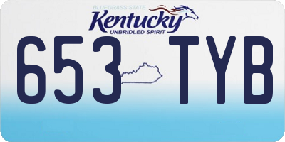 KY license plate 653TYB