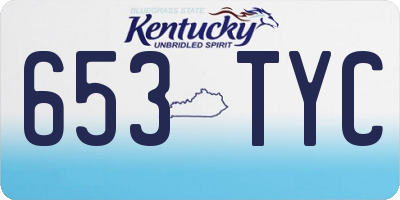 KY license plate 653TYC