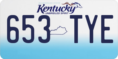 KY license plate 653TYE