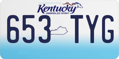 KY license plate 653TYG