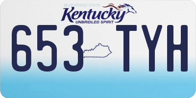 KY license plate 653TYH