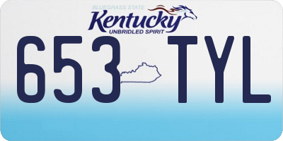 KY license plate 653TYL