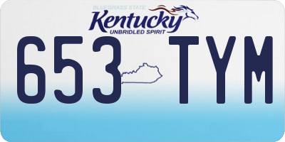 KY license plate 653TYM